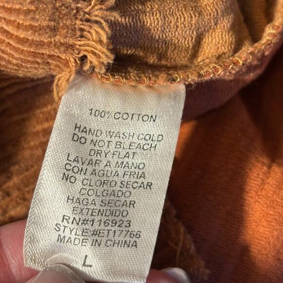 Easel NWT Color Block Corduroy Jacket in Burnt Orange Size Large - Picture 6 of 6